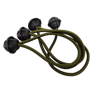 Forest Outdoor 群森戶外 軍事風彈性束球 直徑3cm x 15cm 4個  軍綠色  1組