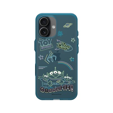 iPhone 17 Clear (相機按鈕) 夜幕藍 - 迪士尼-玩具總動員 Toy Story - Oooohhh 霓虹世界