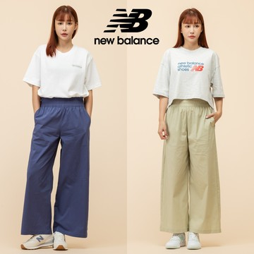 【New Balance】 NB 鬆緊直筒長褲_女性_藍紫/綠色_WP51502DRE/WP51502OVN