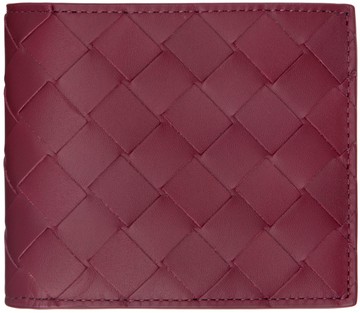 Bottega Veneta 酒红色双折钱包