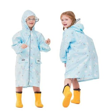 高品質兒童雨衣帶書包位男女寶寶幼兒連體長款防水防風防雪雨披