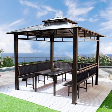 可開發票 廠家直銷 北燦戶外涼亭遮陽帳篷室外鋁閤金露天臺簡易移動花園庭院別墅涼亭