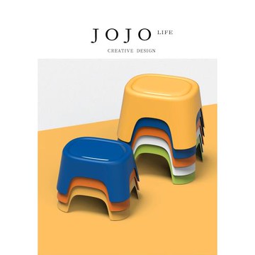 JOJO'S L. PD. Indigo.小凳子家用成人兒童塑料矮凳子丨青暉