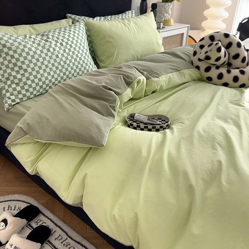 北歐輕奢全棉四件套100純棉床上被套ins風學生三件套床單四季通用