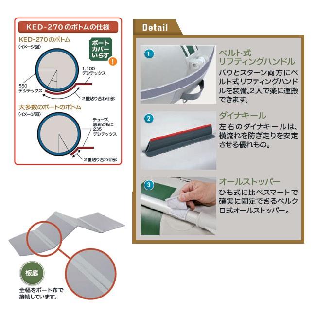 (ジョイクラフト) KED-270 4人乗り ローボート ゴムボート