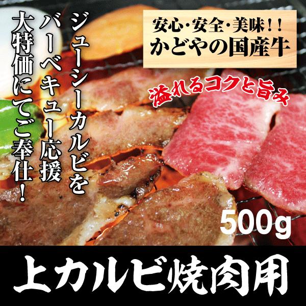 国産牛上カルビ焼肉用500g