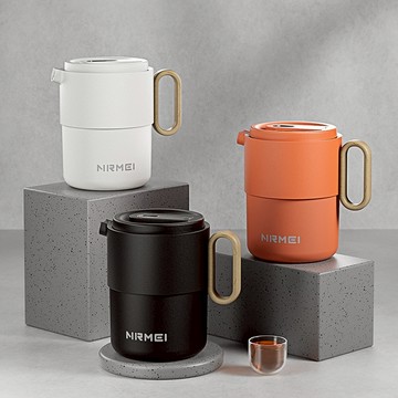 NRMEI 保溫壺 家用水壺 燜茶壺 陶瓷內膽茶水分離熱水壺 悶泡壺 禮物父親節 暖瓶 1100ML