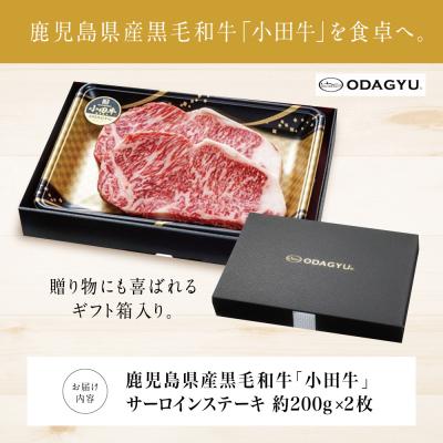 ふるさと納税 南さつま市 鹿児島県産黒毛和牛「小田牛」  サーロインステーキ 計400g(約200g×2