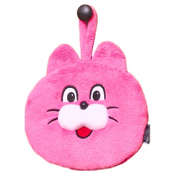 ZIZONE 粉色貓咪造型擦手巾 聚酯纖維  1個  1入