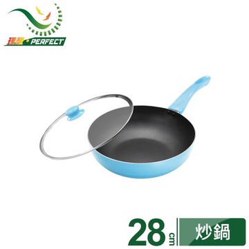 【PERFECT 理想】日式不沾炒鍋28cm(附蓋)