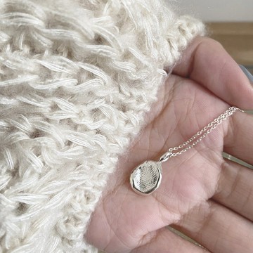 Finger Seal Necklace  指紋蠟印項鍊 925純銀