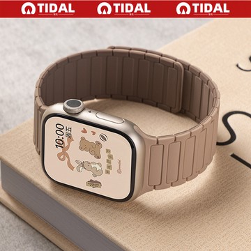 明星同款 鎧甲磁吸錶帶 適用於 蘋果 Applewatch9 8 7 6 5 4 錶帶 45mm 49mm 錶帶