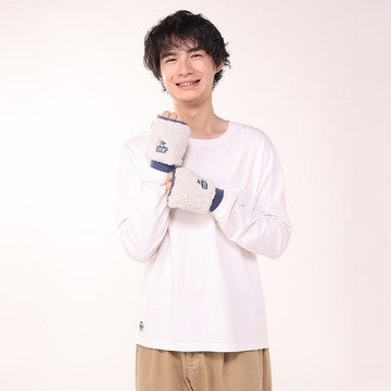 CHUMS Bonding Fleece Cuff Gaiter 男女 保暖手套 淺灰/Indigo CH091337G097
