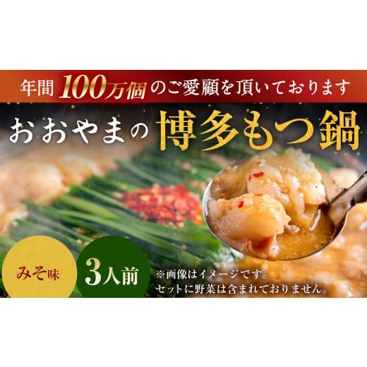 ふるさと納税 福岡県 大刀洗町 「おおやま」博多もつ鍋 みそ味 3人前