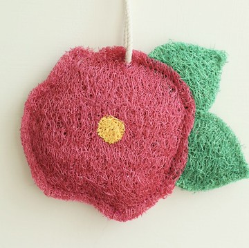 洗刷刷-歡樂沐浴菜瓜布-山茶花