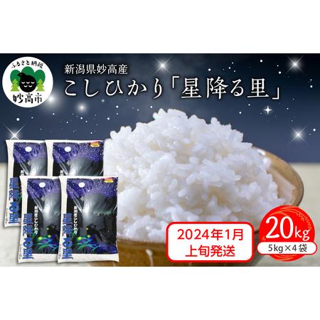 ふるさと納税 新潟県妙高産こしひかり「星降る里」20kg※沖縄県・離島配送不可 新潟県妙高市