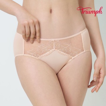 黛安芬-葉翠水波 中腰平口內褲 M-EL 裸膚色｜87-2524 CS