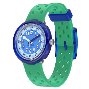 【swatch】FIZZ IN WAVES  FlikFlak 兒童手錶 安全防水/瑞士製造 FCNP006 (31.85mm)