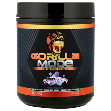 Gorilla Mind, Mode，鍛鍊前配方，葡萄棉花糖風味，1.74 磅（788 克）