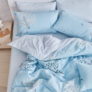 ELVIS 愛菲斯 ┃雙人-100%純棉四件套 / 鋪棉被套+枕套x2+床包 / 綠光精靈