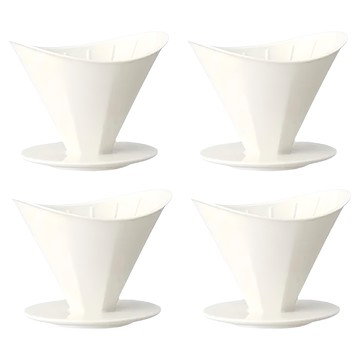 OCT八角陶瓷濾杯 4杯 白  4個