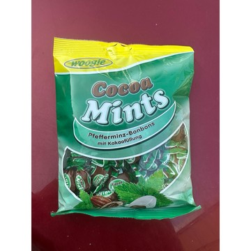 義大利 🇮🇹woogie 薄荷可可夾心軟糖 可可150g cocoa mints