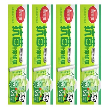 Maryya 美麗雅抗菌輕鬆撕保鮮膜 銀離子抗菌 耐熱110度 450張  25cm  120m  4個
