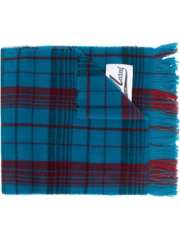 Marni - tartan-check virgin-wool scarf - women - Virgin Wool - One Size - Blue