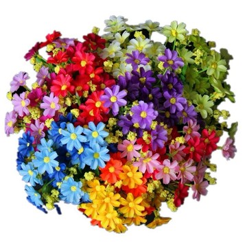 小雛菊仿真花束/小菊花/跳蘭菊/雛菊/小菊/擬真花束/絹花/人造花/假花/仿真花/擬真花/餐桌裝飾/拍照背景