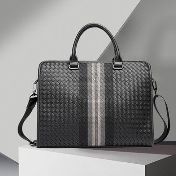 【A classic】新款手提拼接編織公事商務包(商務包)