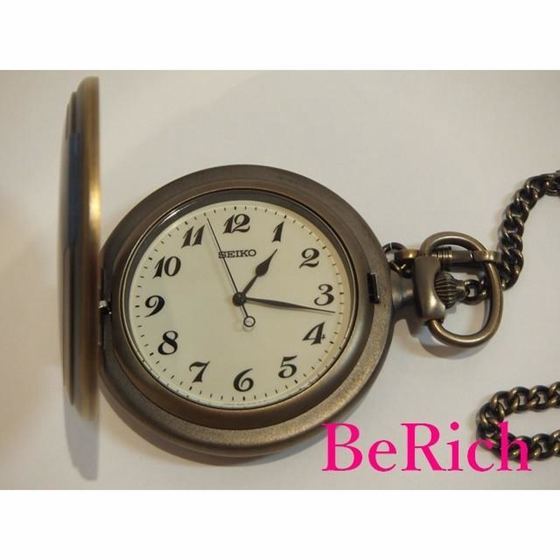 【美品】セイコー 懐中時計 ポケットウォッチ クォーツ【2C20-654B】稼働 稼働 SEIKO SUCCSESS VINTAGE ALBA ムーンフェイズ 懐中時計