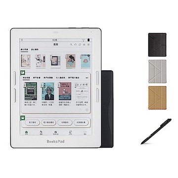 博客來【BooksPad】7.8吋彩色電子書閱讀器四件豪華組(黑色主機+黑筆+筆芯+殼)