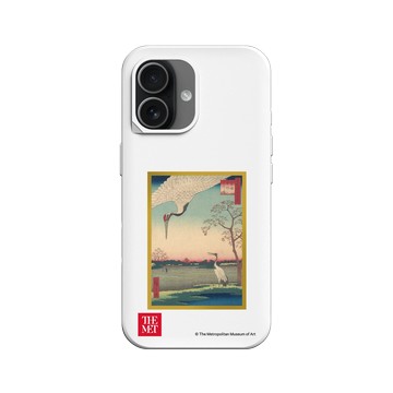iPhone 17 SolidX 白 - The MET - 畫框系列 - 歌川廣重《名所江戶百景 蓑輪金杉三河島》