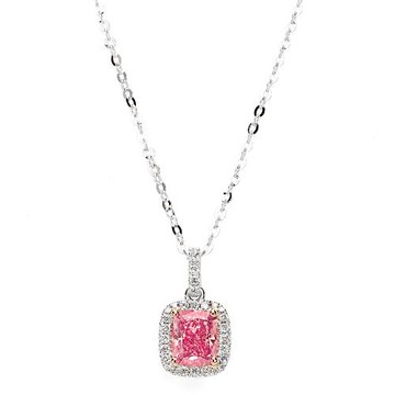 ROYAL ELASTICS頂級1克拉精品明日粉紅鑽-項鍊