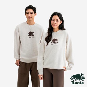 Roots中性-ROOTS NOVA PARK 圓領上衣-燕麥色