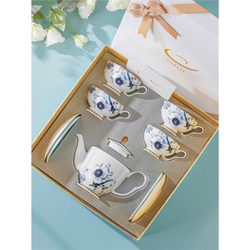 歐式一壺四杯碟咖啡具套裝新婚喬遷送長輩領導閨蜜伴手禮茶具禮盒