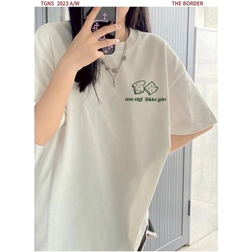 【現貨直發】白色上衣 美式街頭風 oversize t恤 短袖上衣女 正肩 t恤 寬鬆上衣女 ins 風 夏季女裝
