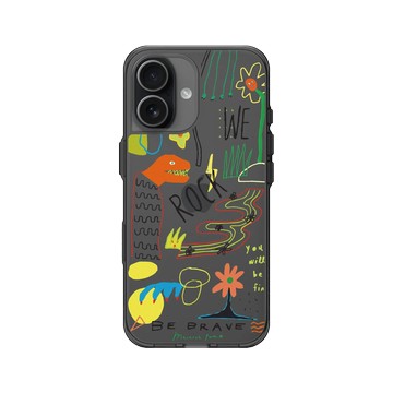 iPhone 17 Clear (相機按鈕) 酷墨灰 - MacaronToe 馬卡龍腳趾 - 勇敢一點 We Rock