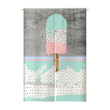 【客製化門簾】【贈桿發票】和風門簾 遮擋簾滑軌 臥室門簾 兩片式門簾 穿桿門簾 棉麻門簾 雙面門簾 布招牌製作