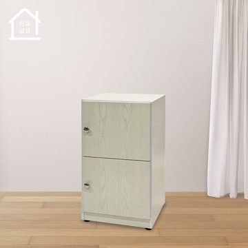 兩門塑鋼置物櫃 收納櫃 兩層櫃 防水防潮塑鋼家具(寬41.5x深42x高77公分)【巧沐家具】