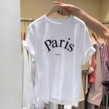 美式復古 字母女生上衣 慵懶風 男生短袖 oversize寬鬆 韓版短T 圓領半袖 上衣女 ins寬鬆上衣女