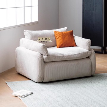 公司貨 免運 可開立發票 沙發 沙發椅 單人沙發 客廳沙發燈芯絨慵懶風大坐深單人沙發客廳民宿休閑布藝極簡懶人可拆洗沙發工廠現貨直銷 售後保障 全館八折 5k830