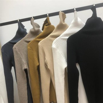 【店主自留】韓國INS女裝 炒雞百搭 加厚套手指高領針織衫秋冬