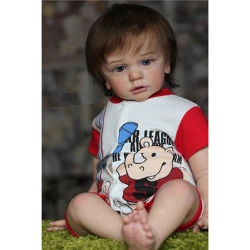 NPK60厘米仿真娃娃男孩寶寶 手工3D皮膚靜脈血絲可見女孩過家家玩