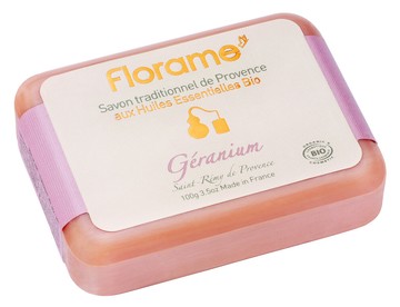 florame傳統精油玫瑰天竺葵手工皂100g