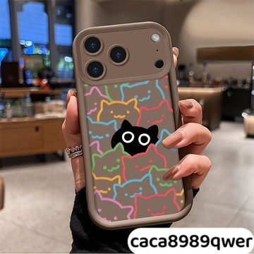 黑貓iPhone手機殼保護套 卡通防摔殼 適用蘋果16 15 14 13 12 11 Pro Max XR XS