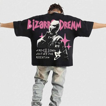 【巴黎精品】現貨+預購 男短袖上衣男裝男短袖T恤-美式大圖簡約百搭男裝a1jm50