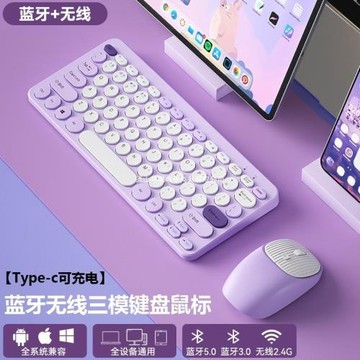 無線藍牙IPA可充電D平板筆記本電腦安卓手機通用鼠標鍵盤套裝臺式
