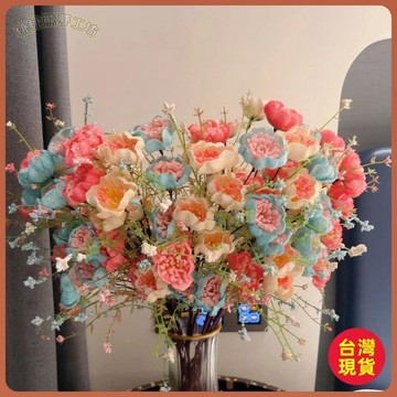 ✨台灣出貨✨輕奢高檔仿真花擺設杜鵑花假花客廳餐桌裝飾花束花藝家居擺件品