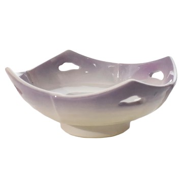 佐和陶瓷 紫雲摟空角缽 日本制  紫雲色  1個